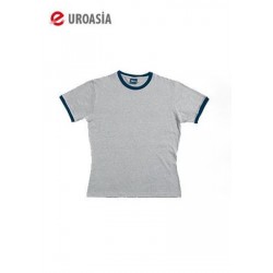 O COLLAR PROMOTIONAL T-SHIRT - SLEEVE AND COLLAR RIBBON DIFFERENT COLOR COMBINE